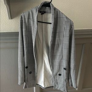 Boohoo Black and White Patterned Jacket